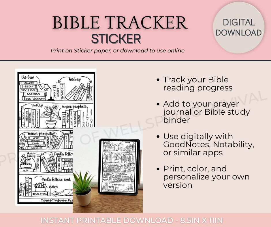 Books of the Bible Tracker Sticker
