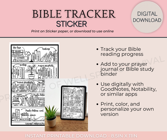 Books of the Bible Tracker Sticker