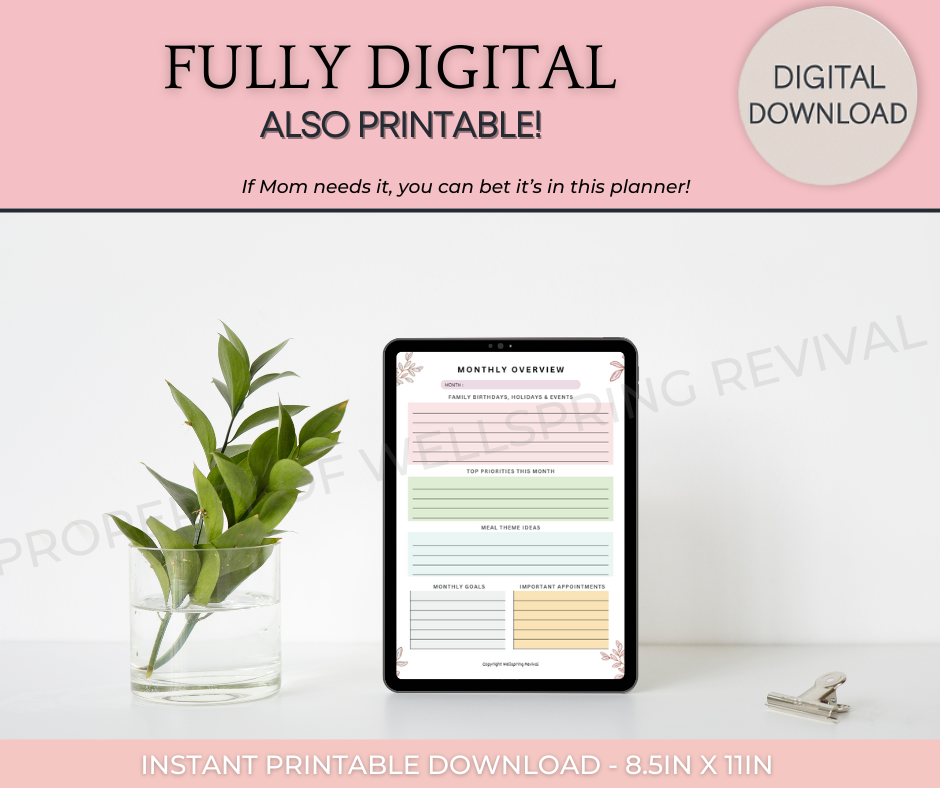 The Ultimate Mom Planner | 111 pages