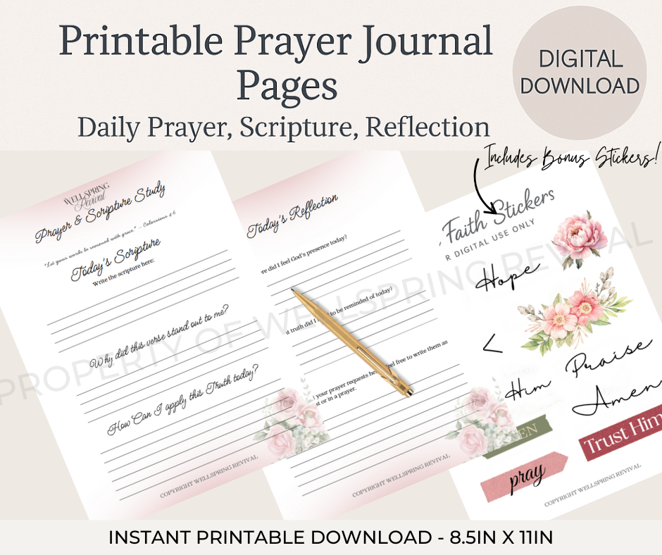 Printable Prayer & Bible Study