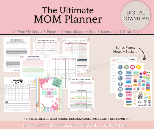 The Ultimate Mom Planner | 111 pages