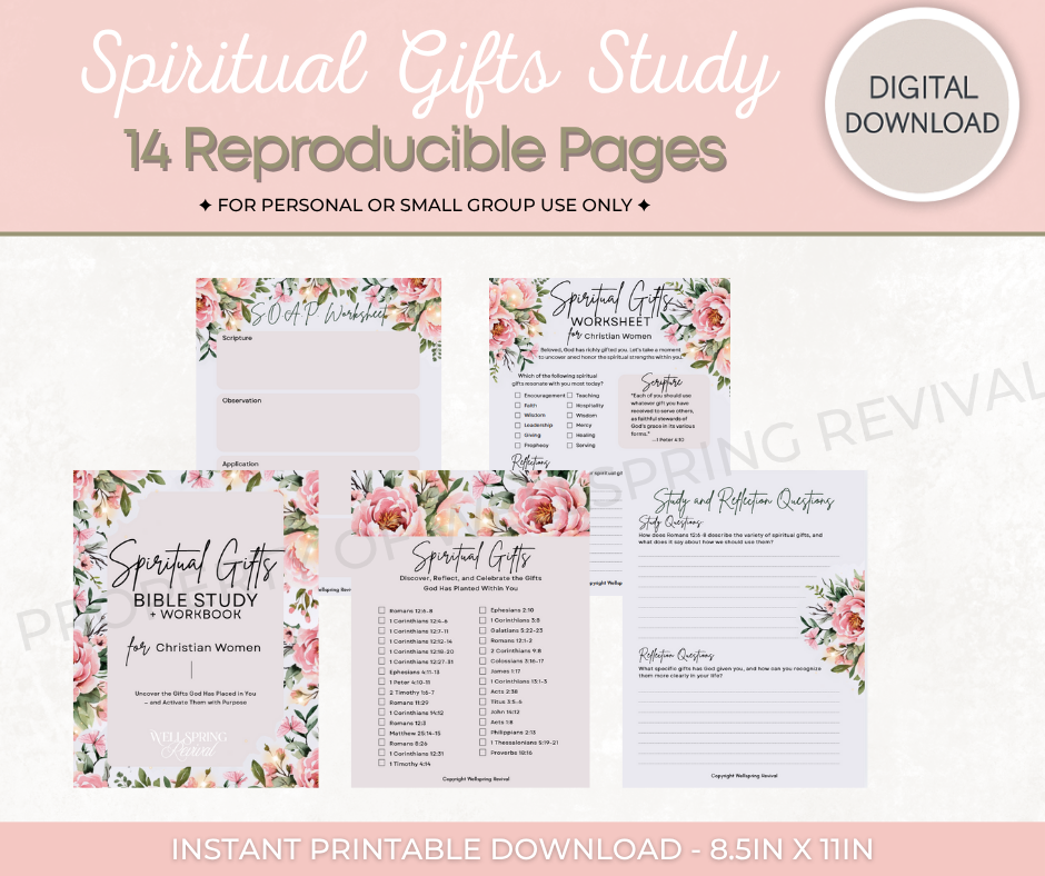 Spiritual Gifts Bible Study Workbook | 14 Pages