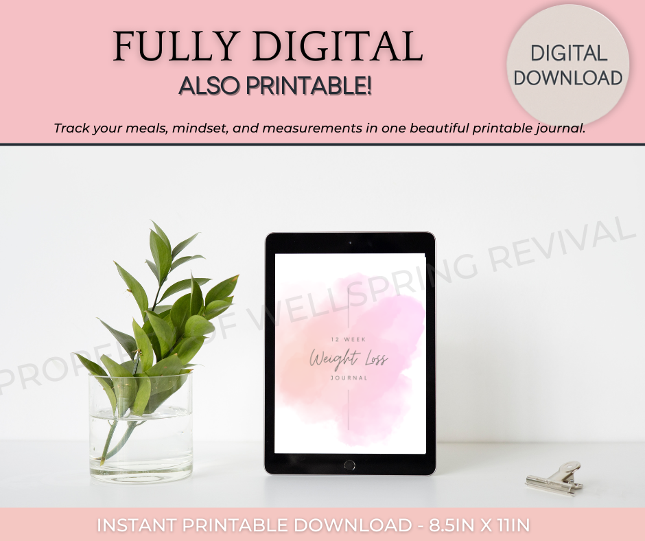 Watercolor Weight Loss Journal | 78 Pages