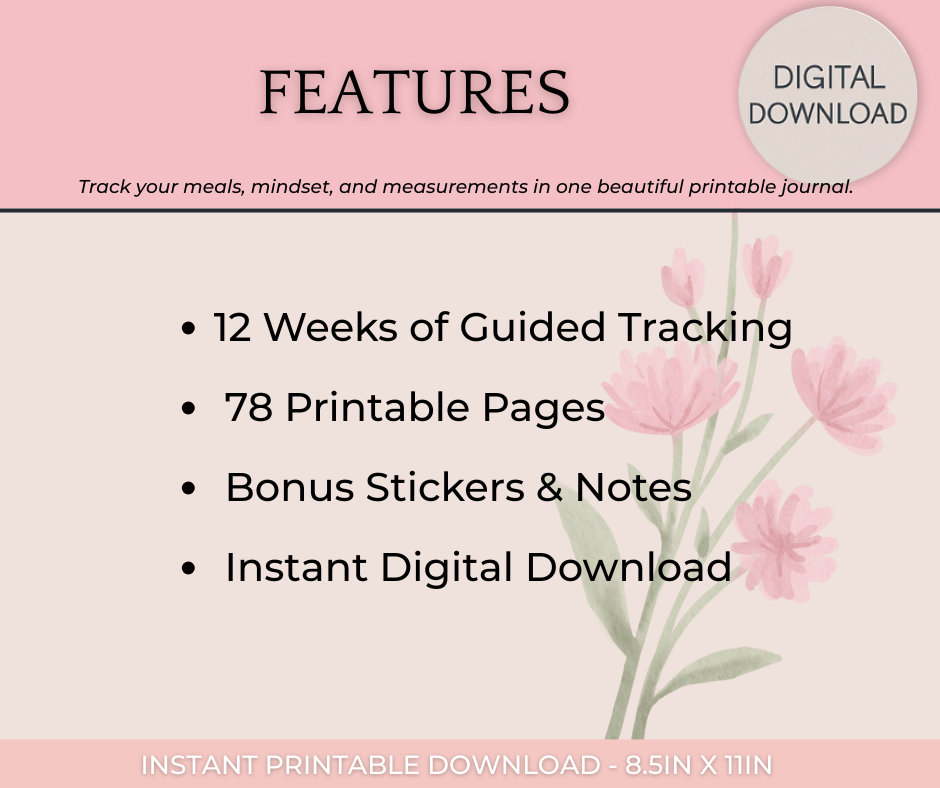 Watercolor Weight Loss Journal | 78 Pages